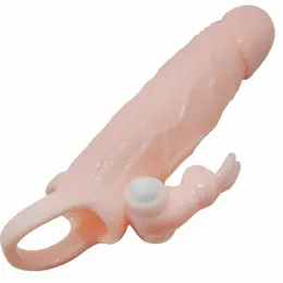 BAILE Brave Man Intimate Extension with Rabbit & Dual Vibration Flesh 16.5cm