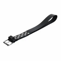 Sportsheets Edge Leather Belt Spanker Black - Premium Cowhide Impact Tool
