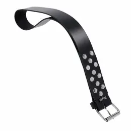 Sportsheets Edge Leather Belt Spanker Black - Premium Cowhide Impact Tool