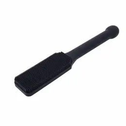 Sportsheets Edge Silicone Paddle Black - Flexible Textured Impact Tool