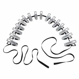 Sportsheets Edge Body Zipper Clothes Pins Silver - 16 Metal Clips Set