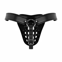 Bedroom Fantasies Chastity Cage Panty Black - Adjustable Harness System