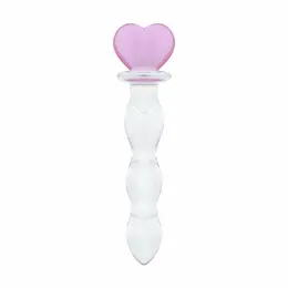 Gildo No. 37 Glass Intimate Device Heart Shape 18 cm Transparent