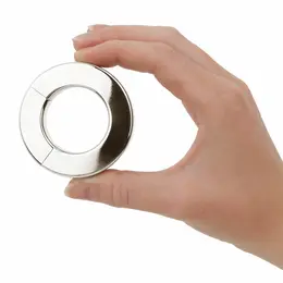 Bedroom Fantasies Magnetic Ring Silver - Ergonomic Metal Intimate Accessory
