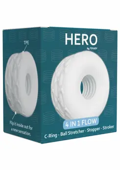 ToyJoy Hero 4-in-1 Flow Ring Multi-Functional Intimate System Black