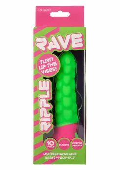 Ripple Vibrator Silicone Waterproof USB Rechargeable 10 Modes Black