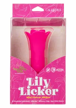 Lily Licker Mini Flower Flicker Compact Silicone Massager Pink