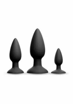 Renegade Triple Strike Anal Kit Black Silicone Training Set