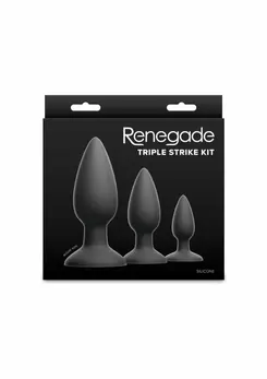Renegade Triple Strike Anal Kit Black Silicone Training Set