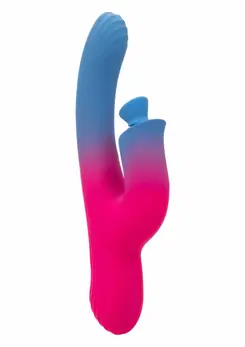 CalExotics Dual Stimulator Suction Vibrator Flexible Silicone Pink