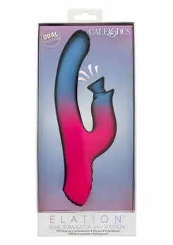 CalExotics Dual Stimulator Suction Vibrator Flexible Silicone Pink