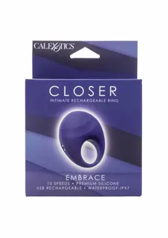 Embrace Rechargeable Silicone Ring with 10 Vibration Modes, Waterproof