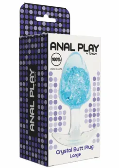 ToyJoy Crystal Large Plug - Liquid Silicone, Crystal Accent, Wide Base