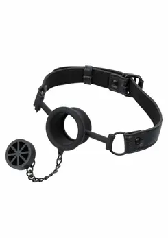 CalExotics Stopper Gag Silicone Adjustable Strap Black 3.75cm