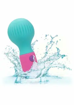 CalExotics Naughty Bits To The Max Wand Mini Massager, 10 Modes, Waterproof, Purple