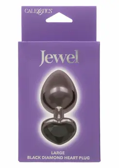 CalExotics Jewel Diamond Heart Plug Large - Elegant Metal Intimate Accessory