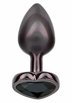 CalExotics Jewel Diamond Heart Plug Small - Silver, Elegant Nickel-Free Design