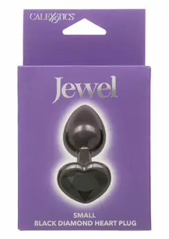 CalExotics Jewel Diamond Heart Plug Small - Silver, Elegant Nickel-Free Design