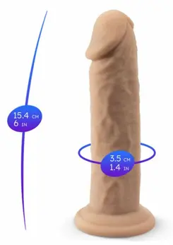 Real Skin Model 2 Intimate Device 15.2 cm Dual-Density Silexpan® Beige