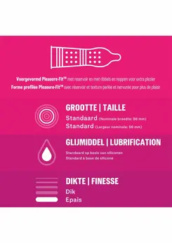 Durex Pleasure Me 6x10 Textured Condoms with Ridges and Studs