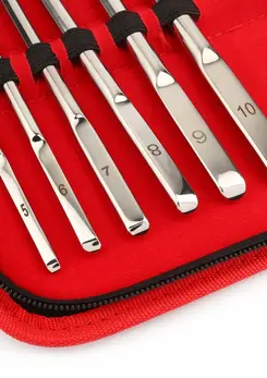 Mr. Steel Single-End Dilator Set 10 pcs Stainless Steel Precision Kit