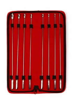 Mr. Steel Rosebud Urethral Sounds Set 8 pcs Stainless Steel Precision