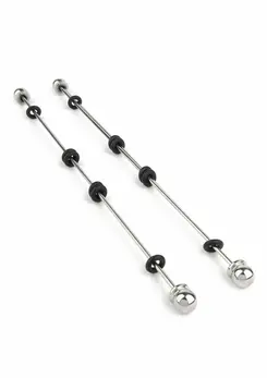 Mr. Steel Nipple Sticks with Ball 20cm Stainless Steel Adjustable Rods
