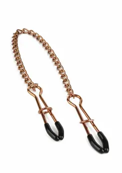Mr. Steel Tweezer Nipple Clamps Gold Adjustable Stainless Steel Chain