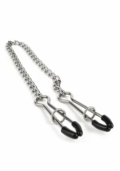 Mr. Steel Tweezer Adjustable Stainless Steel Nipple Clamps with Chain