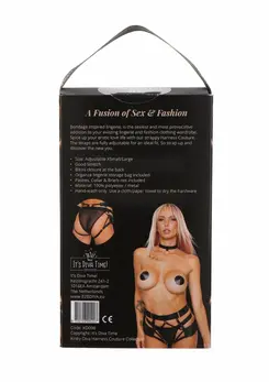 Luxury Harness Briefs Adjustable Satin Straps Black Universal Fit
