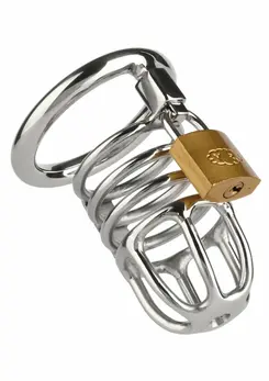 Mr. Steel Chastity Cage Stainless Steel Secure Locking System 8713221839749