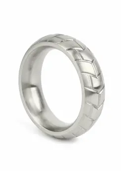 Mr. Steel MeGa Tire C-Ring Satin 40mm - Stainless Steel Ring, Satin Finish
