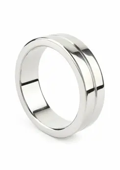 Mr. Steel Single Grooved Ring 45mm Stainless Steel Elegant Design