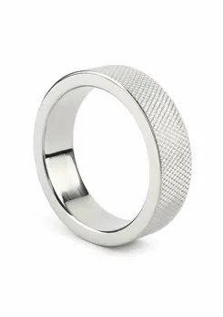 Mr. Steel CrissCross C-Ring 45mm Stainless Steel Textured Ring
