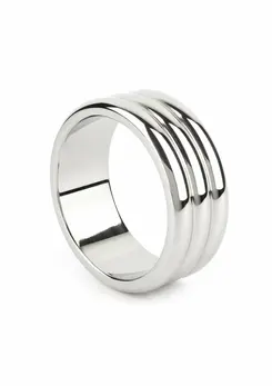 Mr. Steel Elegant Deep C-Ring 55mm Stainless Steel Anatomical Ring