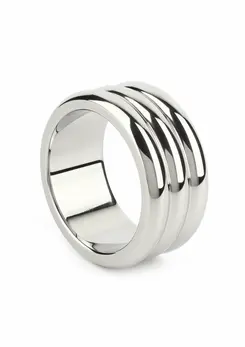 Mr. Steel Elegant Deep C-Ring 45mm Stainless Steel Anatomical Ring