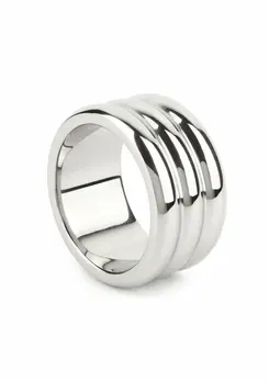 Mr. Steel Elegant Deep C-Ring 40mm Stainless Steel Anatomical Ring