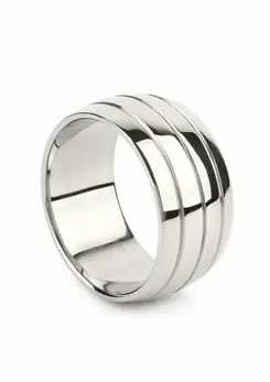 Mr. Steel Oval Barrel C-Ring 55mm Stainless Steel Wide Comfort Fit
