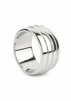 Mr. Steel Oval Barrel Ring 50mm Stainless Steel Comfort Fit