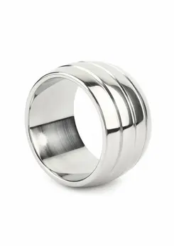 Mr. Steel Oval Barrel C-Ring 45mm Stainless Steel Wide Comfort Fit