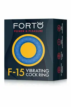 FORTO F-15 Vibrating Ring Blue - 10 Modes, Waterproof, USB Charging