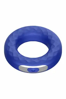 FORTO F-15 Vibrating Ring Blue - 10 Modes, Waterproof, USB Charging