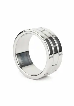 Mr. Steel The Wall C-Ring 50mm Stainless Steel Wide Band Ring