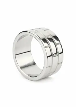 Mr. Steel The Wall C-Ring 45mm Stainless Steel Wide Band Ring