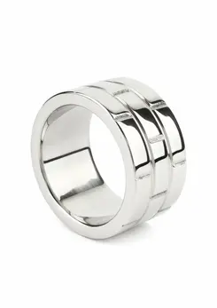 Mr. Steel The Wall C-Ring 40mm Stainless Steel Wide Band Ring