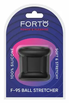 FORTO F-95 Tubular Silicone Ball Stretcher Black - Flexible Anatomical Design
