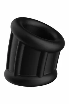 FORTO F-95 Tubular Silicone Ball Stretcher Black - Flexible Anatomical Design