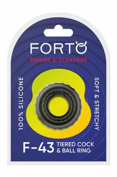 FORTO F-43 Tiered Dual Support Black Silicone Ring - Adjustable System