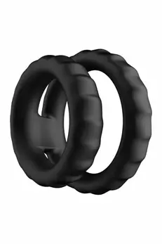 FORTO F-43 Tiered Dual Support Black Silicone Ring - Adjustable System