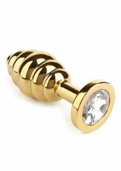 Mr. Steel Twister Large Stainless Steel Spiral Plug with Jeweled Base